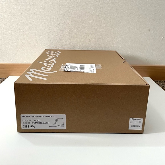 Madewell Patti lace-up boot Warm Cinnamon NIB sz 9.5 - Picture 13 of 14